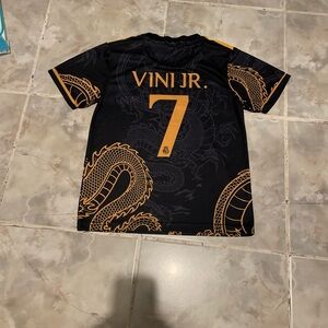 Real Madrid Vini JR #7 Dragon Theme Jersey Kids Boys Youth SZ 10 YRS